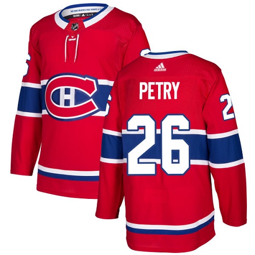 Adidas Men Montreal Canadiens 26 Jeff Petry Red Home Authentic Stitched NHL Jersey